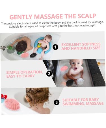 Beavorty 2pcs Baby Bath Brush Set - Silicone Body & Scalp Massager Brushes - Buy Online on SooperMarket.com