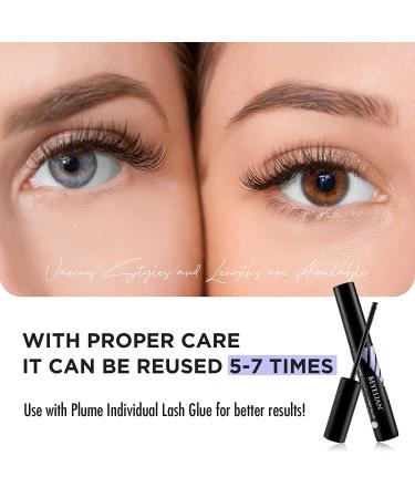 BEYELIAN DIY Eyelash Extension Cluster Lashes - Style3 0.07 12mm Black Band - Reusable False Eyelashes for Natural Look - 48 Lash Clusters - Buy Online on SooperMarket.com