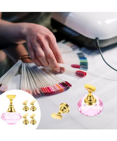 Beaupretty Nail Holder & Art Stand Set | Magnetic Nail Tip Training & Display Holder | Japanese Pink Crystal Design for Nail Art - Buy Online on SooperMarket.com