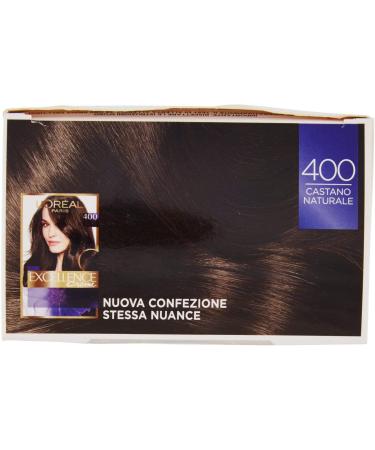 L'OR AL Paris Excellence Cr me 400 Natural Brown Permanent Coloring for Brunettes 100% White Hair Coverage Anti-yellowing Action Natural Result Protects and Strengthens Hair - Buy Online on SooperMarket.com