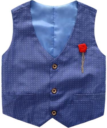 Nwada Boys 4pcs Gentleman Suits Set | Boys Wedding Outfit Blue | Kids Blazer, Pants, Waistcoat, Shirt, Bowtie | Child Tuxedos | 3-4 Years - Buy Online on SooperMarket.com