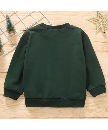 Kids Christmas Tree Print Crewneck Sweatshirt | Army Green | 2-3T - Buy Online on SooperMarket.com