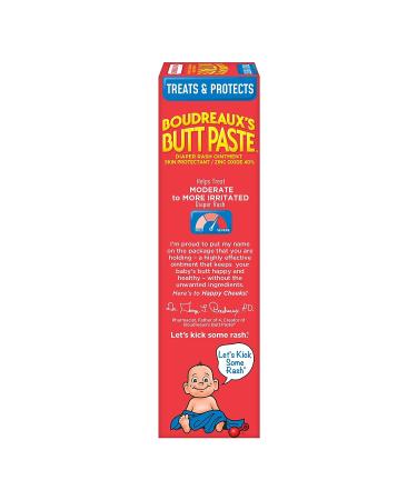 Boudreaux's Butt Paste Maximum Strength Diaper Rash Ointment 4 oz - 3 Pack - Buy Online on SooperMarket.com