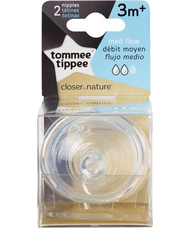 Tommee Tippee Closer to Nature Medium Flow Nipples - 2 Count | Shop Now - Buy Online on SooperMarket.com
