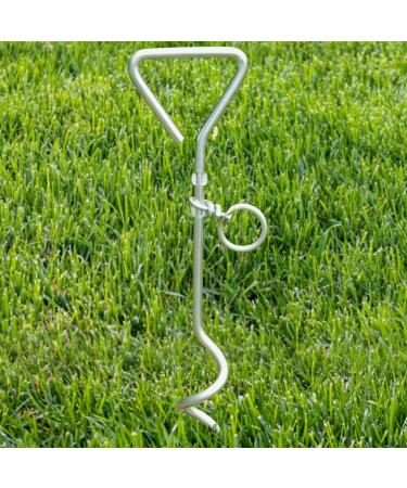 Milestone Camping 31690 Outdoor Corkscrew Tie Out Stake / Keyring Attachment / Tether Pets and Tents / Ideal for Camping Hiking Fishing and More - Buy Online on SooperMarket.com