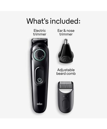 Braun Series 3 3430 All-in-One Style Kit: 3-in-1 Men's Trimmer with Beard, Ear & Nose Trimmer, Hair Clippers - 20 Length Settings, Ultra-Sharp Blade, Washable - Buy Online on SooperMarket.com