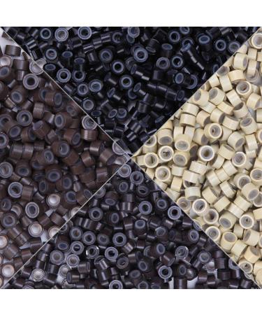 Kalolary 2500PCs Microrings - 5mm Micro Link Rings for Thick Hair Extensions & Professional Hair Experience Tools - International Shipping Available - Buy Online on SooperMarket.com