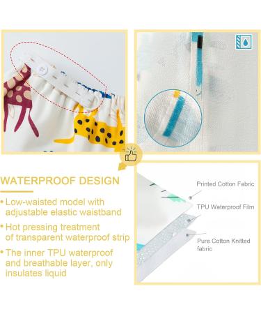 Baby Toilet Training Pants | Waterproof Reusable Cotton Diaper Skirt | Cute Cartoon Fawn Design | Kids 2-in-1 Skort Pants | Low Waist | M Size - Buy Online on SooperMarket.com