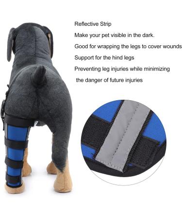 Dog Right Rear Leg Hock Brace - Neoprene Material Prevents Injuries Provides Stability with Support Strip Reflective Strip for Dogs (S) - Buy Online on SooperMarket.com