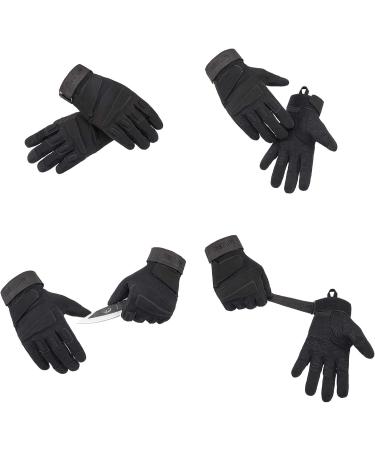 Men's Grte Military Tactical Gloves - Full Finger Hard Ankle Protection for Motorcycle Airsoft Paintball Hunting & Heavy Duty Work - Black - Buy Online on SooperMarket.com