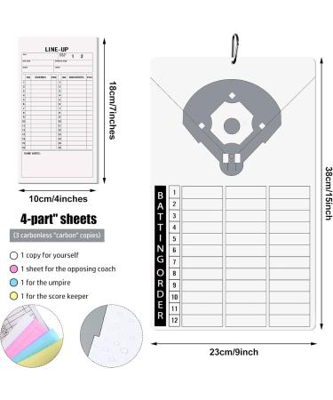 Eersida Baseball Coaches Clipboard & 24 Pack Softball Lineup Cards Dry Erase Coach Board Referee Marker Boards Cards for Gift - Buy Online on SooperMarket.com