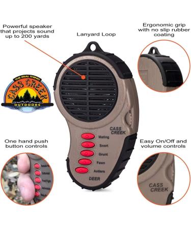 Cass Creek Ergo Deer Call CC983 - Handheld Electronic Game Call with Compact Design - 5 Expert Calls in 1 - Buy Online on SooperMarket.com