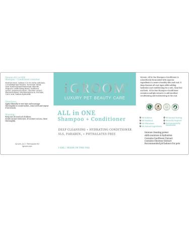 iGroom All In One Shampoo & Conditioner 3.8L - Deep Cleansing & Hydrating | Best International Shipping - Buy Online on SooperMarket.com