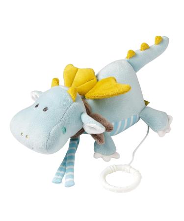 Fehn music box baby sleep aid dragon - cuddly toy with a gentle sleep aid melody "The moon has risen" - baby toys for on the go & home - music toys for babies & toddlers