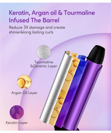 Travel Size Curling Iron - Dual Voltage Mini Curler for Short Hair | 3/4 Inch Ceramic Hair Curler with Keratin & Argan Oil | Ideal Travel Hair Styling Tool - Buy Online on SooperMarket.com