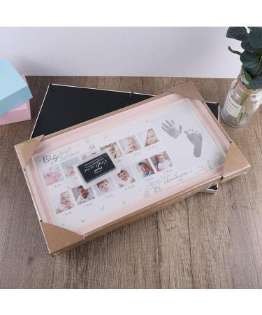 Mikytoper Baby Hand and Footprint Kit Baby Framed Photo Kit Anniversary Growth Record Baby Gifts Reusable Ink Cartridge Photo Frame (Pink) - Buy Online on SooperMarket.com