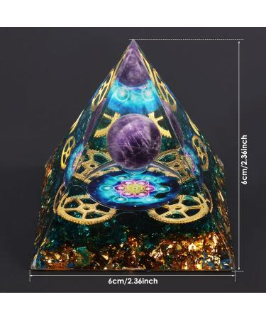 GLMFAN Healing Crystal and Stone 2.4" Orgone Pyramid for Positive Energy Amethyst Crystal Decors Gifts Protection Crystals Energy Generator Blance Chakras Meditation Aids Sleep Attract Wealth Lucky (Black Stone) - Buy Online on SooperMarket.com