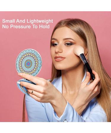 Berlune 10 Pcs Mandala Compact Mirror Bulk - Double Sided Makeup Mirror for Women & Girls - Portable Pocket Mirror Gift Set - Buy Online on SooperMarket.com