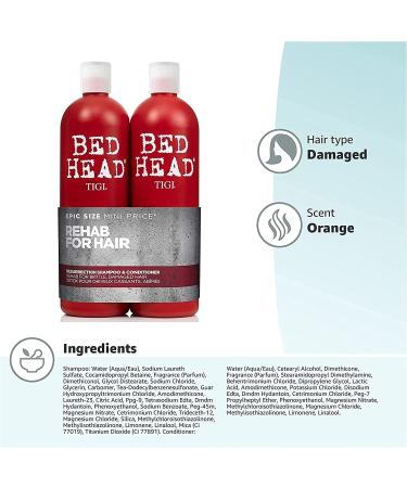Bed Head by TIGI Urban Antidotes Resurrection Shampoo & Conditioner 25.36 fl oz - 2 Pack - Buy Online on SooperMarket.com