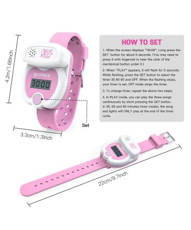 SKYROKU Silicone Kids Potty Training Timer Watch with Flashing Lights and Music Tones  Toddler Toilet Training Aid - Water Resistant (Pink) - Buy Online on SooperMarket.com