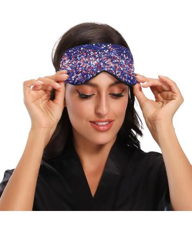 Haskirky Light Blocking Eye Mask - Adjustable for Men and Women - Perfect for Travel, Yoga, Meditation - Deep Sleep Comfort - American Vintage Design - Buy Online on SooperMarket.com