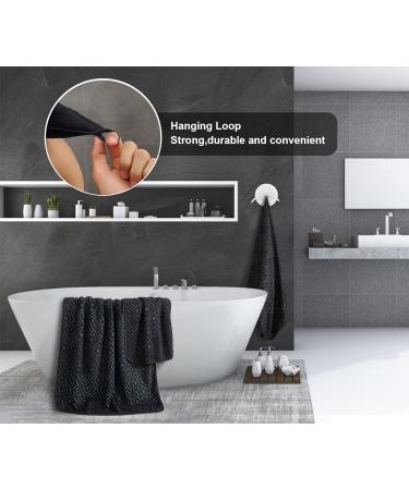 Premium Quality Black Washcloths Set - 4 Pack 13x13 - Soft, Absorbent & Quick Dry Towels for Bathroom, Hotel, Spa, Gym - Microfiber Multipurpose Washcloths - Buy Online on SooperMarket.com