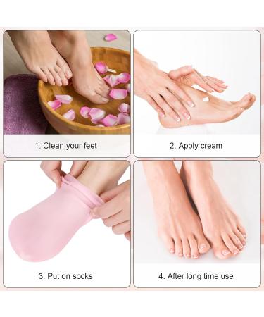 Zuimei 3 Pairs Silicone Moisturizing Socks Silicone Pedicure Socks Moisturizing Foot Mask Exfoliating Silicone Socks Anti-Slip Silicone Socks for Repairing Cracked Heel Dry Feet - Buy Online on SooperMarket.com