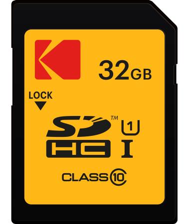 KODAK 32 GB Class 10 UHS-I U1 SDHC/XC Premium Performance Memory Card, for Full HD Video Recording and High-Resolution Pictures, Compatible with All Devices Supporting SDHC and SDXC Standards 1 Count (Pack of 1)