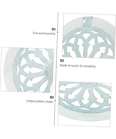 Cabilock Pattern Disc Vintage Decor Astetic Room Decor Wooden Wall Decor Wall Hanging Delicate 20x20cm Grey - Buy Online on SooperMarket.com