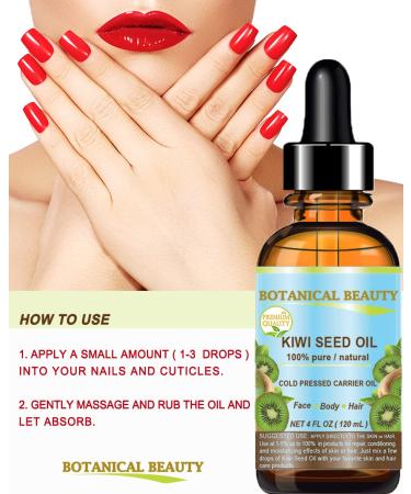 Kiwi Seed Oil - 100% Pure Virgin Cold Pressed Carrier Oil for Face, Skin, Body, Hair, Nails - 2 fl.oz (60ml) by Botanical Beauty - Buy Online on SooperMarket.com