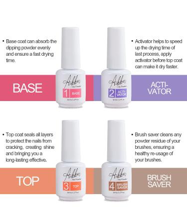Aikker 27 Pcs Nail Dip Powder Kit: 20 Summer Colors Glitter All-in-one Dipping Powder System - Quick Dry Formula with Essential Liquids & Tools | Perfect Graduation Gift (AK39) - Buy Online on SooperMarket.com