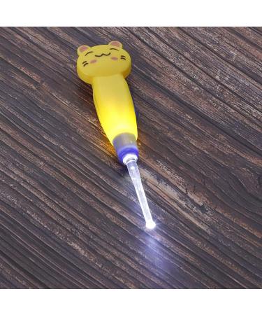 Qiilu Toddler Ear er Baby Ear Scoop - Yellow Kitten - ABS Plastic | Ear Care Essential - Buy Online on SooperMarket.com