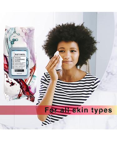 Body Prescriptions Retinol Face Wipes - 2 Pack (50 Count Each) | Gentle Makeup Remover & Facial Cleansing | Retinol Infused - Buy Online on SooperMarket.com