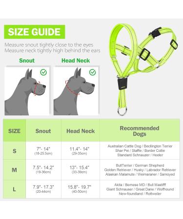 Buy Weesiber Soft Dog Handlebars - Adjustable Padded Halter with Reflective Stripes for Training & Walking | Large Green - No Pulling Comfortable Design - Buy Online on SooperMarket.com