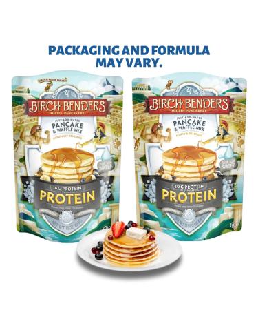 Birch Benders Performance Protein Pancake & Waffle Mix 16oz - Pack of 6 | Whey Protein | Just Add Water - Buy Online on SooperMarket.com