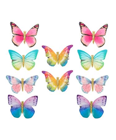 Hifot butterfly hair clips girls baby 10 pieces children's hair clips hairpins hair bows hair accessory headband