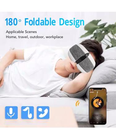 Bluetooth Eye Massager - Portable Foldable Heated Eye Mask for Eye Care Reduces Dark Circles & Dry Eyes - Buy Online on SooperMarket.com