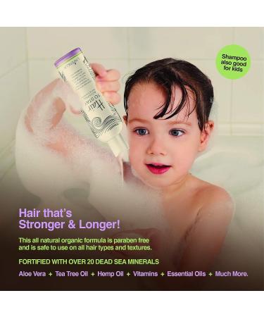 Lavenluv Hair to Stay Shampoo for Hair Growth | Prevents Hair Loss, Boosts Volume | Vitamin B5, Keratin, Dead Sea Minerals, Tea Tree, Hemp & Essential Oils | Men and Women (8oz) - Buy Online on SooperMarket.com