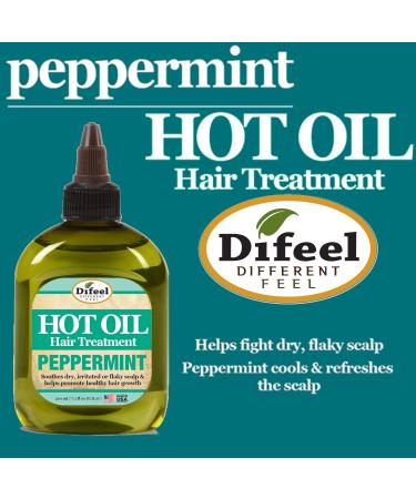 Difeel Peppermint Hot Oil Treatment for Dry Scalp - 7.1 oz | Soothes Irritation & Flakes - Buy Internationally - Buy Online on SooperMarket.com