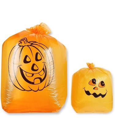 Juvale 6-Pack Pumpkin Leaf Bags - Small & Medium Trash Bags for Fall Lawn Decor - Orange - Buy Online on SooperMarket.com
