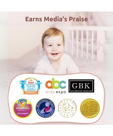 Peekababy Smart Baby Monitor with Camera and Audio | 5'' LCD Screen | Cry Detection | Sleep Analysis | 2-Way Talk | Clear Night Vision | Gift for Baby Shower - White - Buy Online on SooperMarket.com