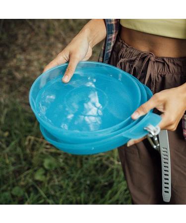 Sun Company Zero Plates - 4-Pack Stackable Nesting Plates for Camping | Dishwasher-Safe Dinnerware for Backpacking & RV | Space-Saving Travel Mess Kit (Blue Ice) - Buy Online on SooperMarket.com