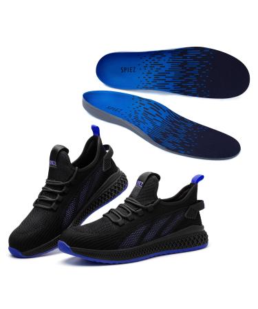 SPIEZ Unisex Safety Shoes and Orthotic Arch Support Insoles Bundle Heavy Duty Shoes Inserts for Puncture Proof Work Sneakers