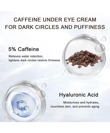 5% Caffeine Eye Cream for Dark Circles & Puffiness | Anti-Aging Hydrating Eye Cream for Men & Women - Reduce Wrinkles Fine Lines & Eye Bags - Buy Online on SooperMarket.com