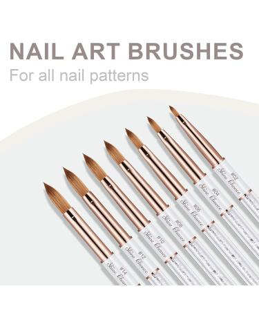 Buy Acrylic Nail Brush Size 10 - 100% Real Kolinsky Nail Art Brush for Professional & DIY Use | Perfect for Acrylic Powder Application - Buy Online on SooperMarket.com