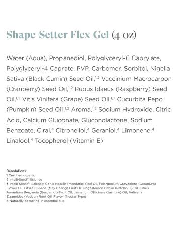 Intelligent Nutrients Shape-setter Organic Flex Gel - Medium Hold Styling Gel (4 oz) - USDA Certified, Petrochemical-free for Men & Women - Buy Online on SooperMarket.com