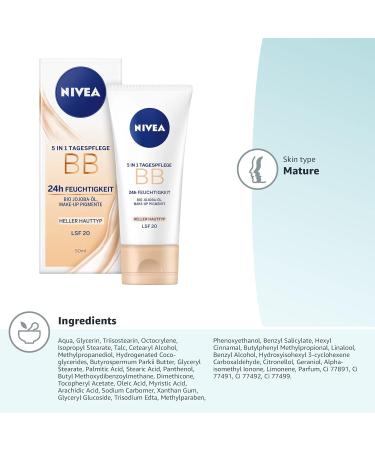 NIVEA Daily Essentials BB Cream 5-in-1 Beautifying Moisturiser Light 50ml - Pack of 1 - Buy Online on SooperMarket.com