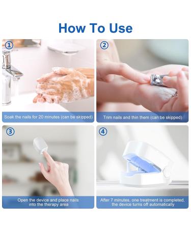Nail Fungus Laser Treatment Device - Home Use Onychomycosis & Fungus Cleaning Treatment for Fingernails & Toenails - 910nm Infrared & 470nm Blue Light - Buy Online on SooperMarket.com