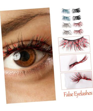 ABOOFAN 8 Pairs Fake Eyelashes Layered Fake Lashes Long Halloween Eyelashes Eyeliner Strip Sticker False Eyelash Halloween Costumes Halloween Party Fake Eyelash 3d Fluffy Cosmetic - Buy Online on SooperMarket.com