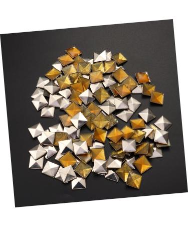 COHEALI 200 Pcs Metal Studs Pyramid Studs Flat Back Metal Spikes Rivet Studs Square Nail Self Made Hot Sheet Silverx2pcs Size 2x2pcs - Buy Online on SooperMarket.com